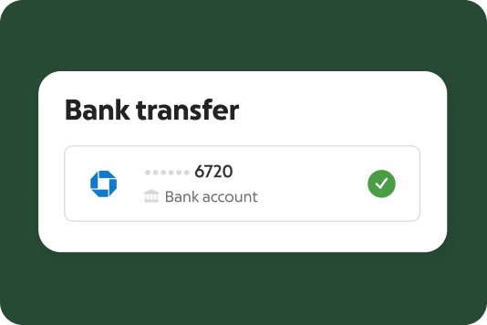Step three: Bank transfer